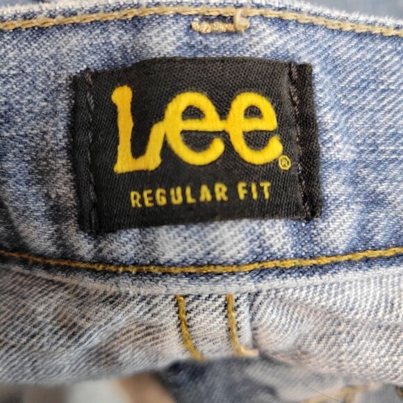 Lee Mens Regular Fit Jeans Size 40x29 Light Wash Denim - Picture 7 of 8